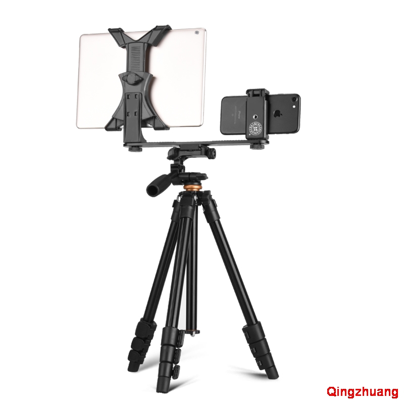QZSD Q160A Professional Aluminum Digital Video DSLR Phone Camera Tripod With Pan head living broadcast tripod