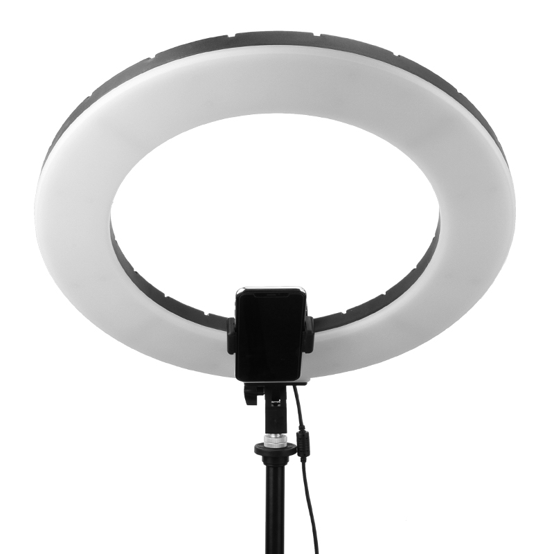 QZSD 46CM 18 inch LED Ring Light  Photographic Lighting LED Circle Ring Light Lamp Live Shooting Studio Color Makeup Professional Video Phone Camera Selfie stick