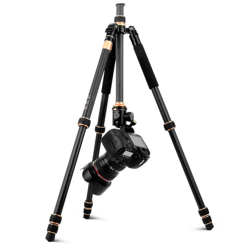 QZSD Q222C Compact carbon fiber photography equipment tripod stand for camera tripod kit 62.8