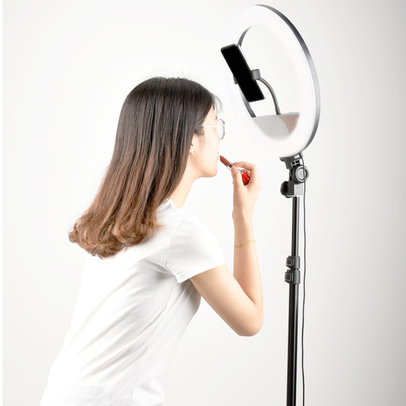  Tik Tok 36CM LED Ring Light With Make Up Mirror Charge By Pal/Power USB  Interface for Photography Studio Broadcast