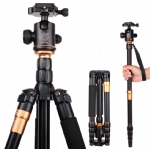 QZSD Q666 Factory Supply Photographic Equipment 62'' 15KG Load portable aluminum digital camera tripod monopod w panoramic ball head