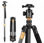 Professional Extendable QZSD Q999C 62.2 Inches Carbon Fiber Camera Video Tripod Monopod with Quick Release Plate